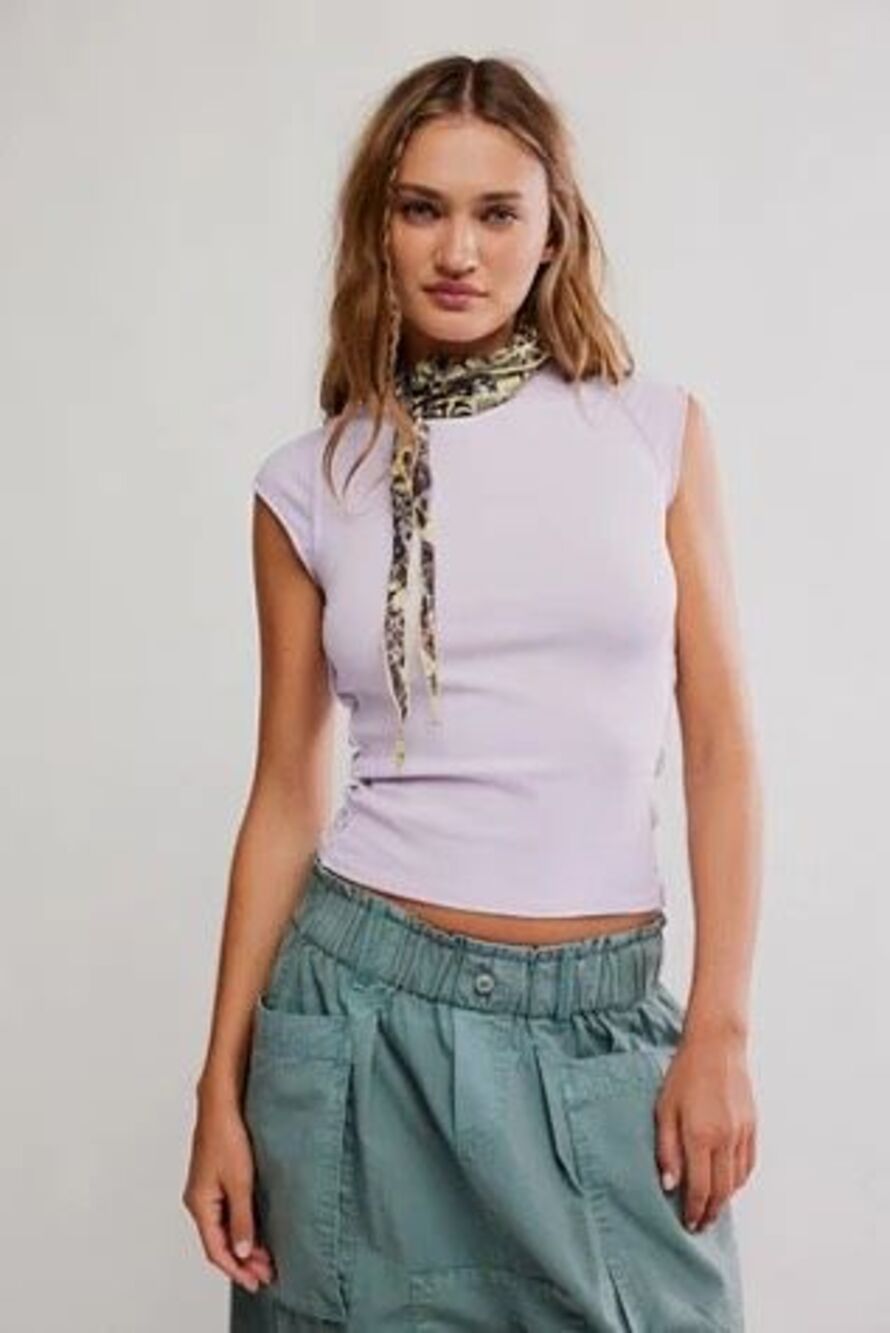 Free People We the Free Ever Had Tee in lavender purple XS NEW